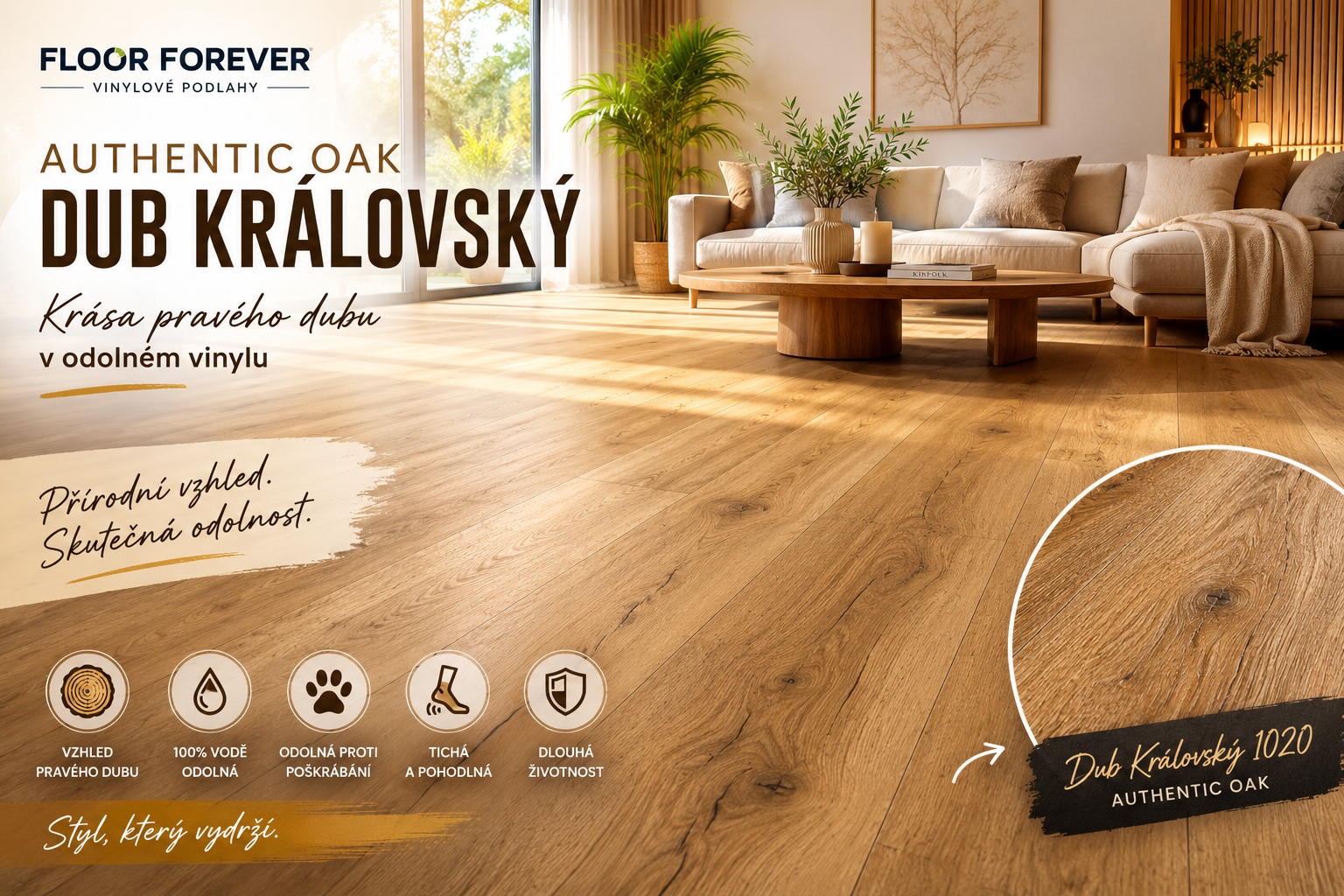 Authentic Oak Dub Královský 1020